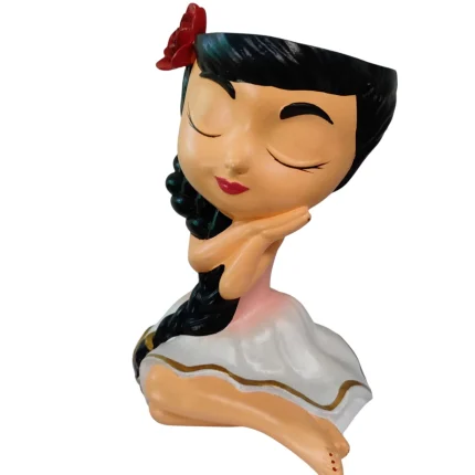 DONCELLA DURMIENDO NEGRA 23X15CM