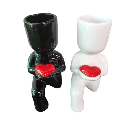 HOMERO CORAZON NEGRO/BLANCO 17X10CM