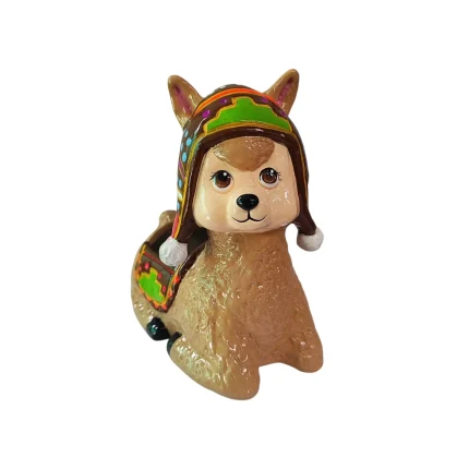 LLAMA PONCHO ANDINO 24X14CM