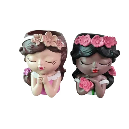 SOÑADORA MINI BLANCA/NEGRO POLIRESINA 10X8CM